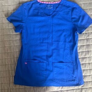 HeartSoul Royal Blue Short Sleeve Scrub Top